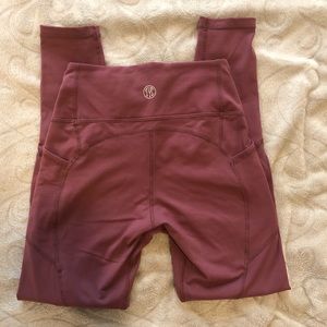 TIL YOU COLLAPSE Mauve Heart Booty Leggings